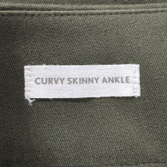 NWT LOFT Curvy Skinny Ankle Trousers Size 8 Forest Green Mid Rise - Picture 12 of 14